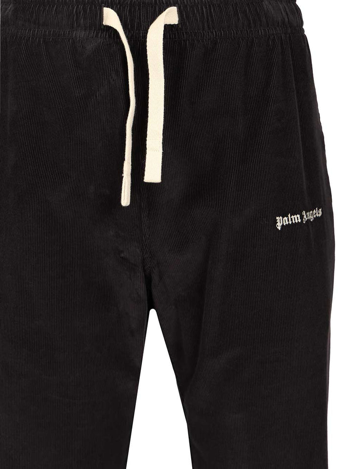 Palm Angels Cotton Trousers - Nero | d952ab262477687d4fa4e11fbcb293f5e4dbd40b