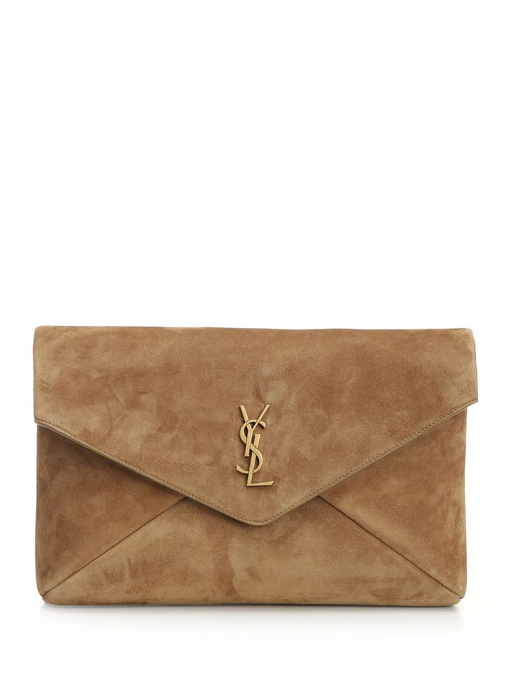 Saint Laurent Envelope Cassandre Small leather goods - Marrone | 29ce8279664c603b5e8707e5466da969d9bef280