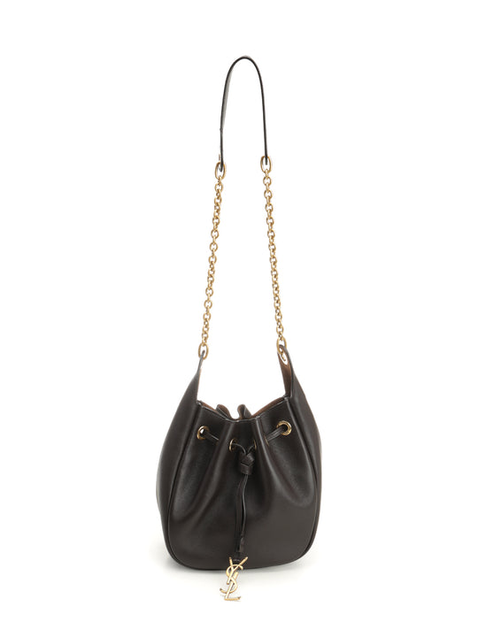 Leather Bucket Bag Crossbody Bags Marrone