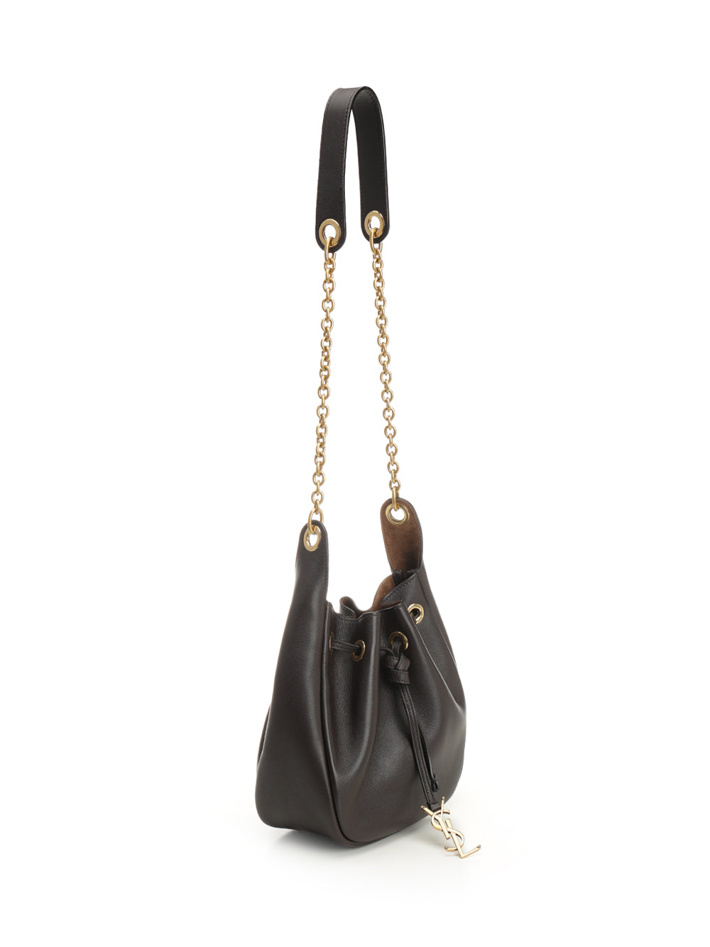 Saint Laurent Leather Bucket Bag Crossbody Bags - Marrone | 07522231d0195e0ee0e32515cfaa2bc2d317d93b