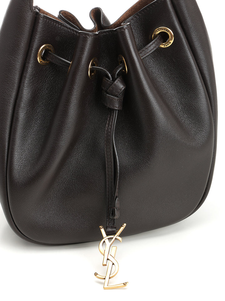 Saint Laurent Leather Bucket Bag Crossbody Bags - Marrone | 0e8580ff7ebae95974c69a90da6093893e20d432