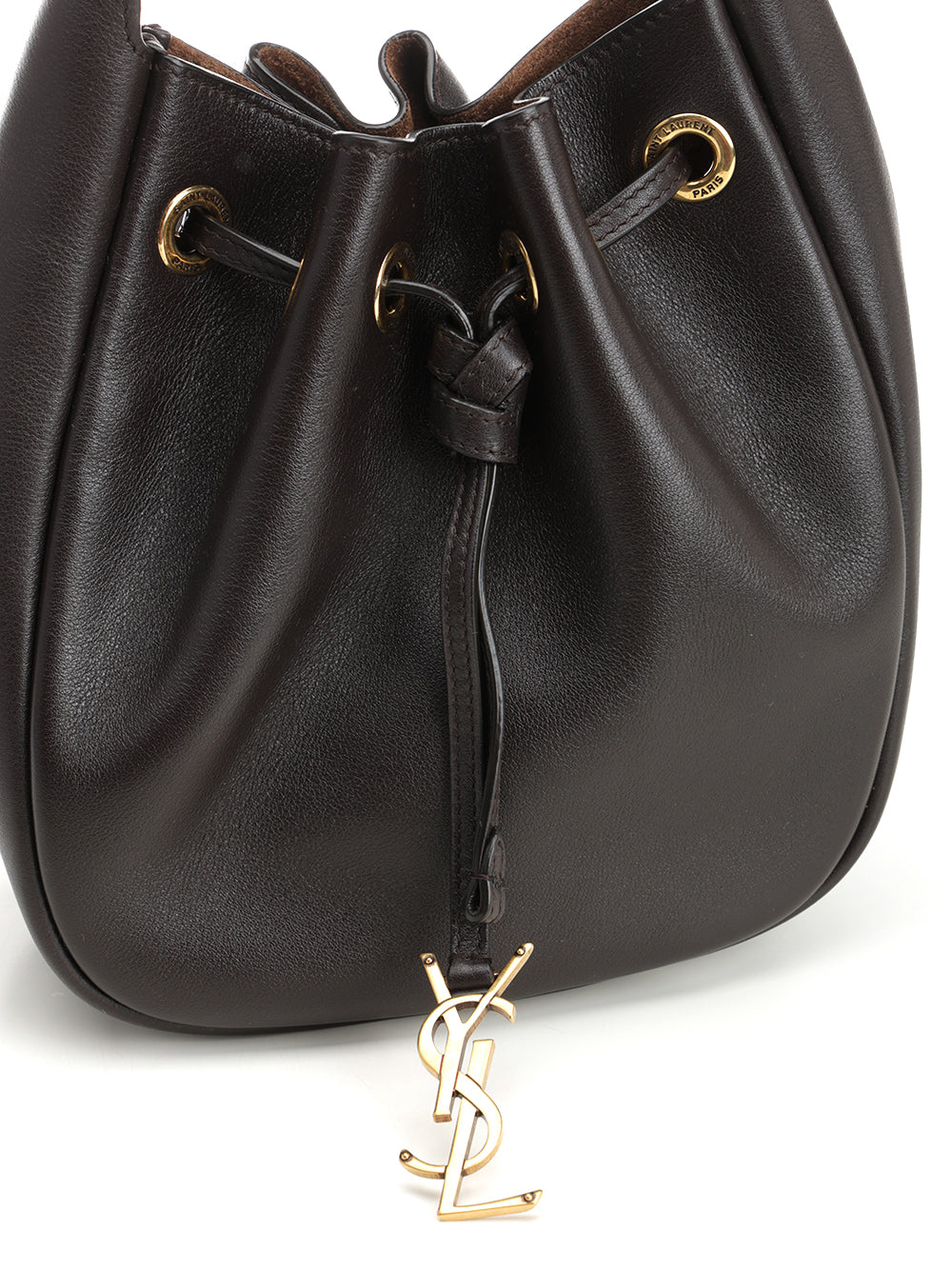 Saint Laurent Leather Bucket Bag Crossbody Bags - Marrone | 0e8580ff7ebae95974c69a90da6093893e20d432