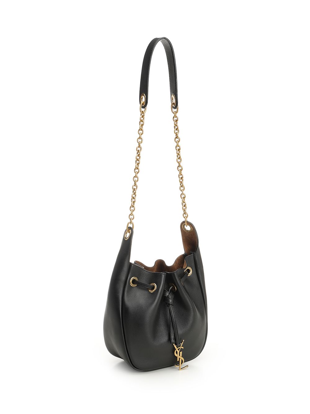 Saint Laurent Leather Bucket Bag Crossbody Bags - Nero | 441e3250da91cf08b99c9ee6d2531b1b3f6ac4fa