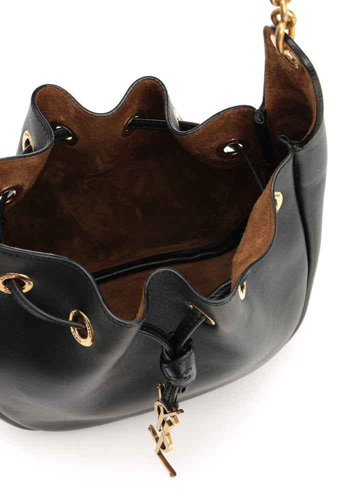 Saint Laurent Leather Bucket Bag Crossbody Bags - Nero | f7d6757fd95f8c7f92eff02f53be2141221f5c6c