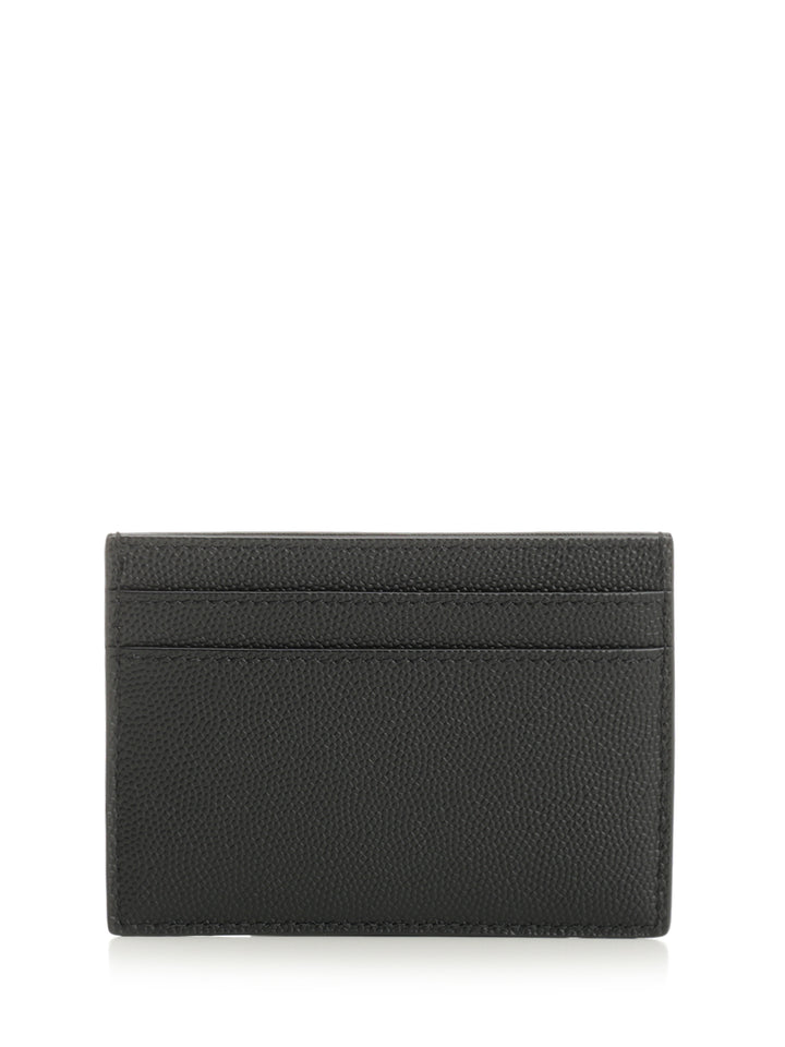 Saint Laurent Cassandre Card Holder Wallets - Nero | 7336119e0695589e5b6d6776751d909eba45ca69