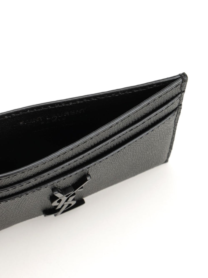 Saint Laurent Cassandre Card Holder Wallets - Nero | 505ce13447a50b8422a00ba657067214d7961061