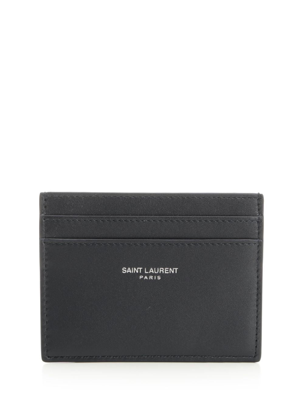 Saint Laurent Saint Laurent Paris Card Holder Wallets - Blu | 26589f8df9c1e552f23bba6939404e25d1567626