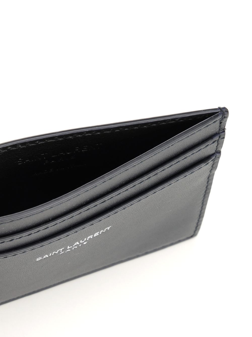 Saint Laurent Saint Laurent Paris Card Holder Wallets - Blu | a3b017b0293a3830799bd2459654638820661894