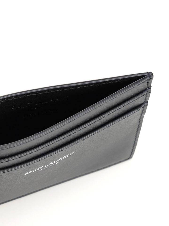 Saint Laurent Saint Laurent Paris Card Holder Wallets - Blu | a3b017b0293a3830799bd2459654638820661894