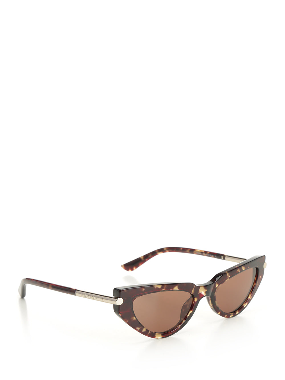 Mcqueen Cat-Eye T-Bar Icon Sun Glasses - Marrone | d5c0f9fb99fef0da264e7c819b436adfd4b445c8