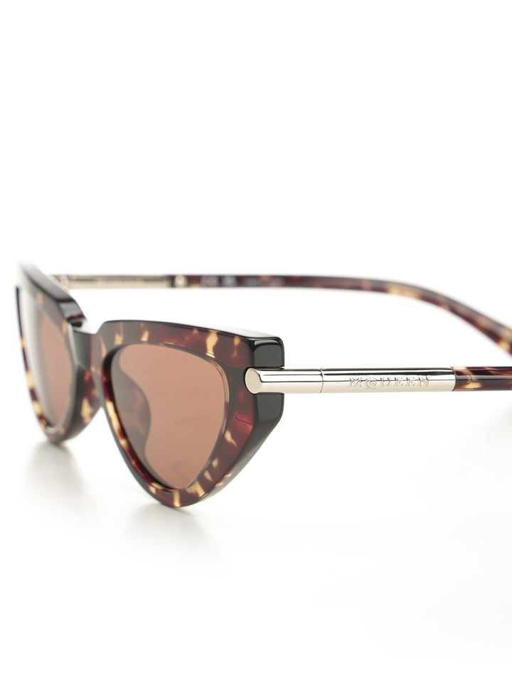 Mcqueen Cat-Eye T-Bar Icon Sun Glasses - Marrone | 1ac75c7909488539a5ae0325ebe13b144fdde41b