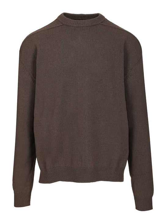 Cashmere Crew Neck Sweater Knitwear Marrone