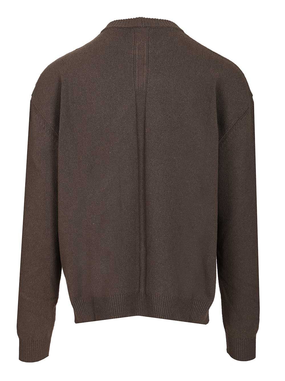 Rick Owens Cashmere Crew Neck Sweater Knitwear - Marrone | 738420d7b100be8cf90e2226dc0991427fef07a8