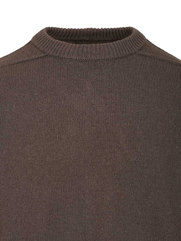 Rick Owens Cashmere Crew Neck Sweater Knitwear - Marrone | c5690433e2fba8d8be8e0eb30a65a51b3ef66aab