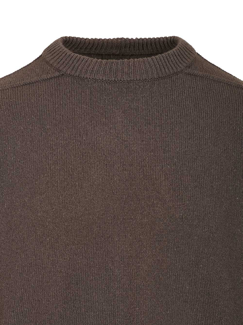 Rick Owens Cashmere Crew Neck Sweater Knitwear - Marrone | c5690433e2fba8d8be8e0eb30a65a51b3ef66aab
