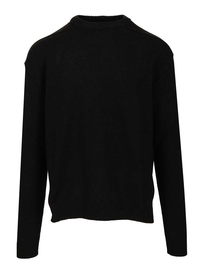Rick Owens Cashmere Crew Neck Sweater Knitwear - Nero | 46c49867920ffb5acd3504df88955ead684e9549
