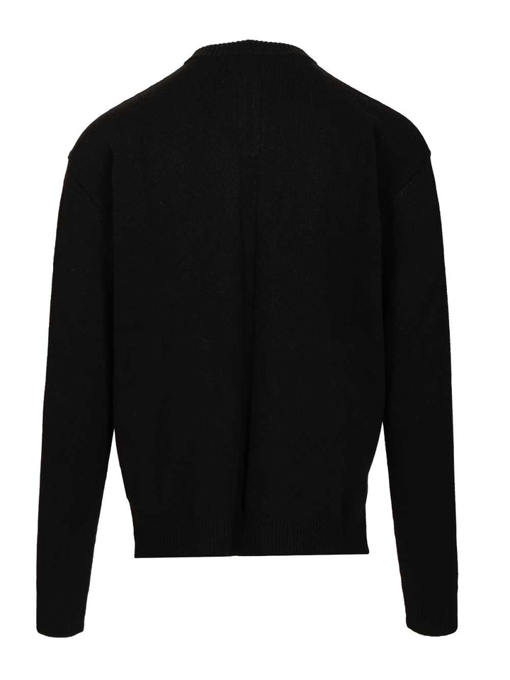 Rick Owens Cashmere Crew Neck Sweater Knitwear - Nero | c53c73bde5a11a83e6b5021c47bcea4b16fe3116