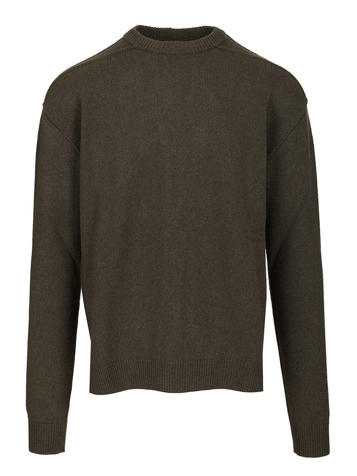 Rick Owens Cashmere Crew Neck Sweater Knitwear - Verde | 847a643fd06daee2f24bb4c1256cd3ac20f37b5e
