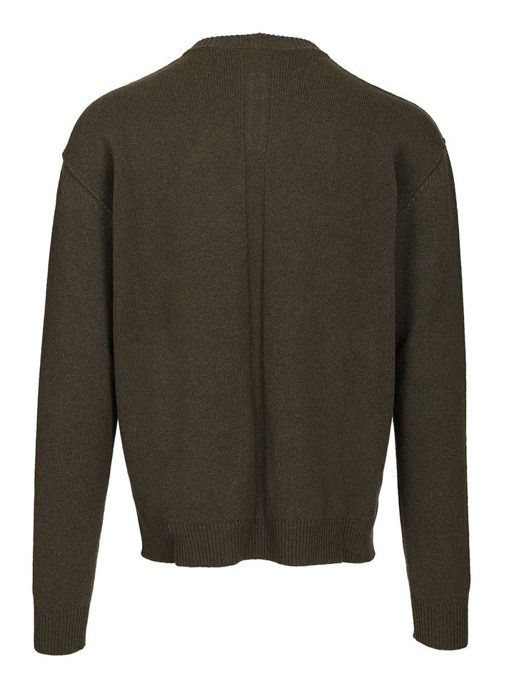 Rick Owens Cashmere Crew Neck Sweater Knitwear - Verde | ad841d7c7566a481dc1fbd6ed7055581d6d3c561