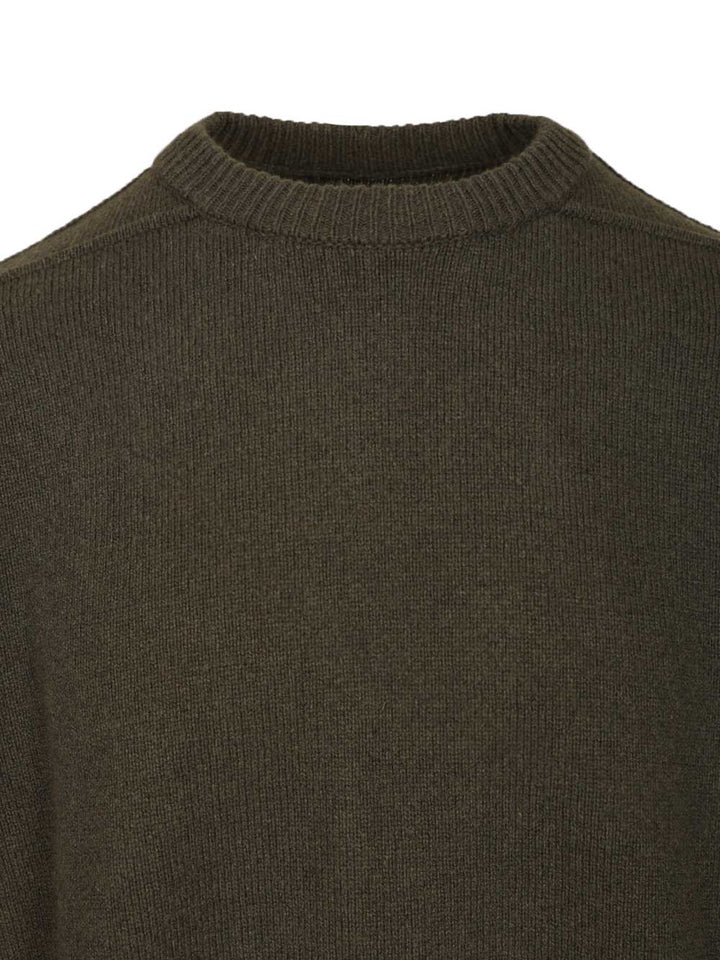 Rick Owens Cashmere Crew Neck Sweater Knitwear - Verde | 52e6200110a9537550e945827c4b56a1dabc89eb