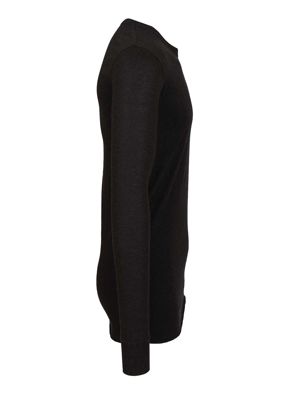 Rick Owens Long-Sleeved T-Shirt - Nero | 82aade57b7b33365f4ab6ecd4d91f3653fbed63c