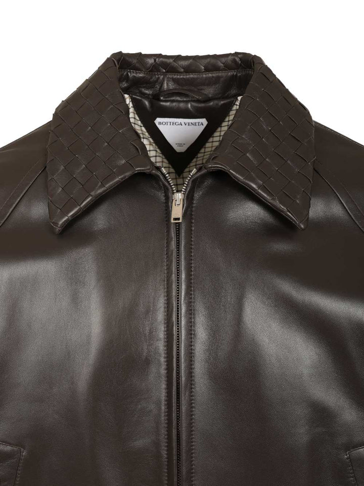 Bottega Veneta Leather Jacket Giacche - Marrone | b6a844b282df696c78e30088ba291d66cdc9a01d