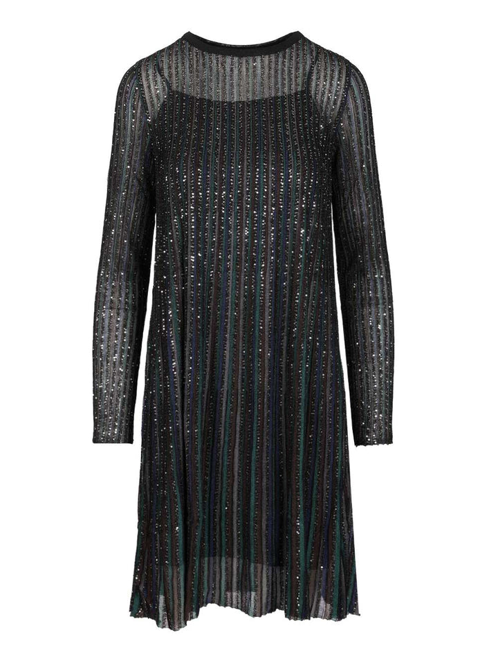 Missoni Short Dress In Lurex Abiti - Nero | 01e693f122b583adbef2a180d77f1c04c6f720a5