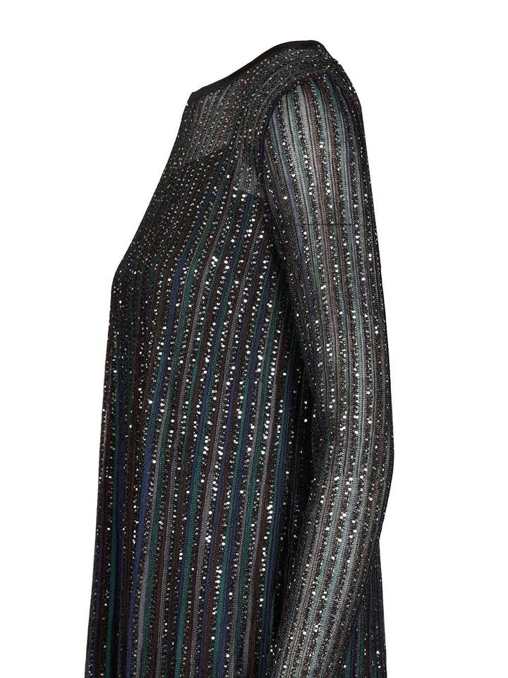 Missoni Short Dress In Lurex Abiti - Nero | ce0e948348a79e774eb1de3de2c1fb1ca544f295