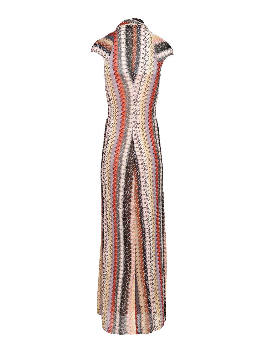 Missoni Long Dress With Neckline And Knot Abiti - Multicolor | d1aa5d93f104ba074649987165dbaebea3f719ea