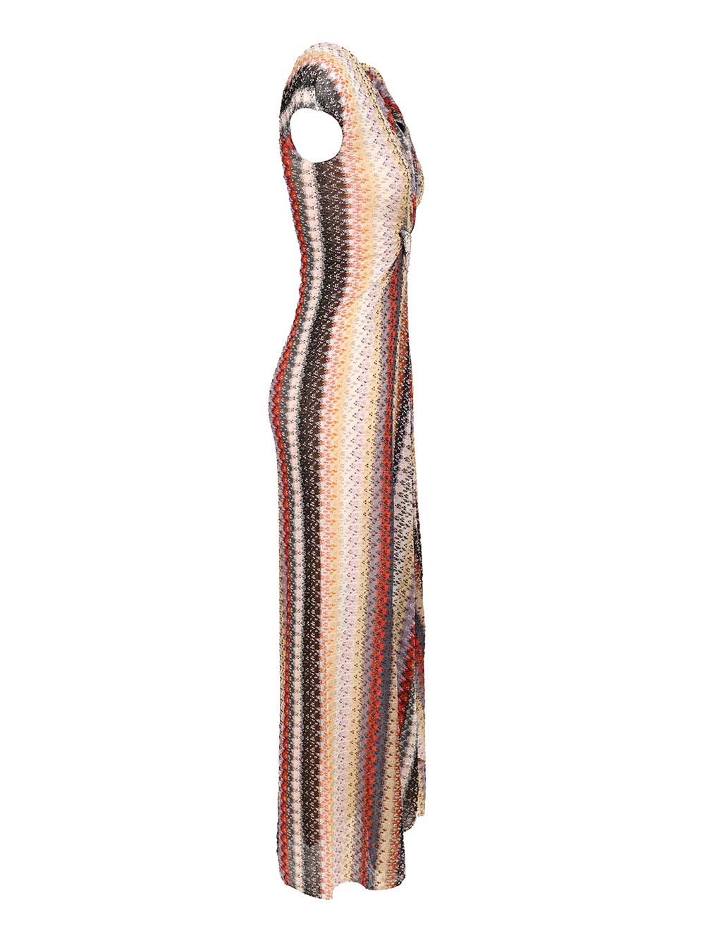 Missoni Long Dress With Neckline And Knot Abiti - Multicolor | de8628bf610b6cb700826d1a16f28159b67a57fc
