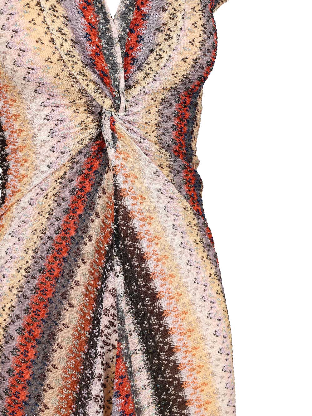 Missoni Long Dress With Neckline And Knot Abiti - Multicolor | fde089fd1f07bebdb844bb19efb882cba718df01