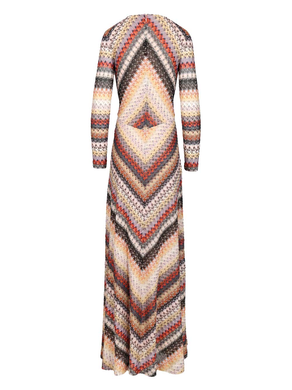 Missoni Long Dress With Multicolored V-Neck Abiti - Multicolor | a51fdea771d5e2248ff09ac681aaad90d3e614ab