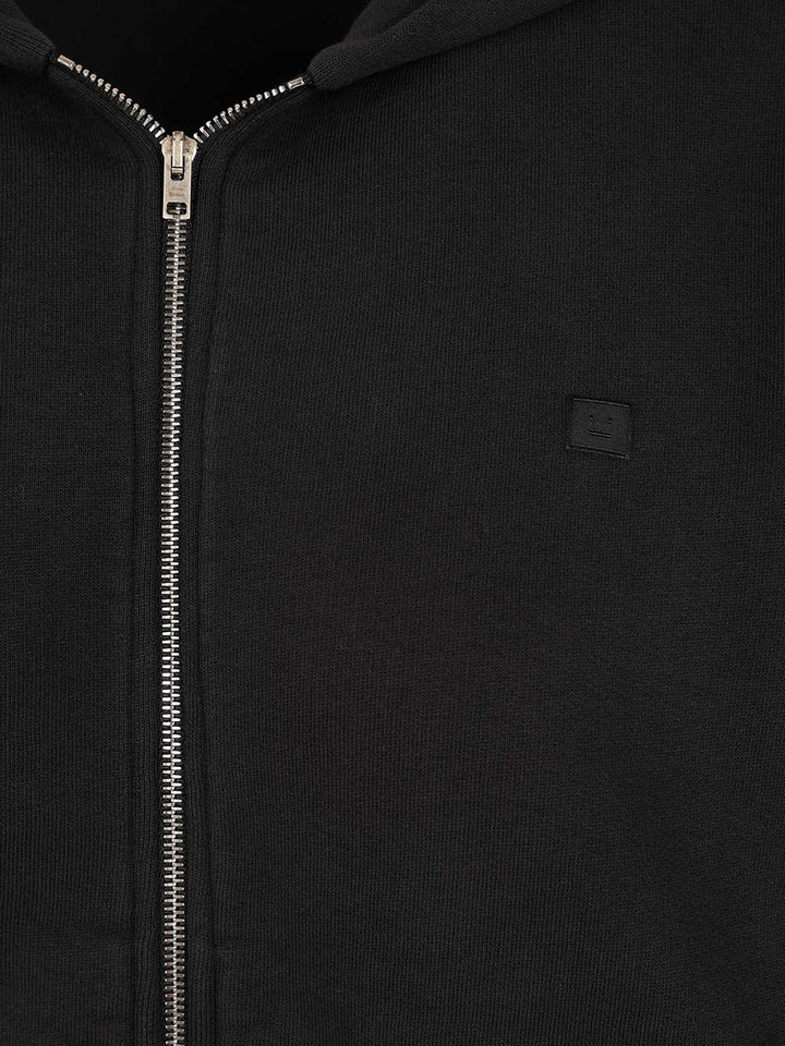 Acne Studios Zip-Up Hoodie Sweatshirts - Nero | bc7c660bb88abe081c1b8628166fc894c629eb07