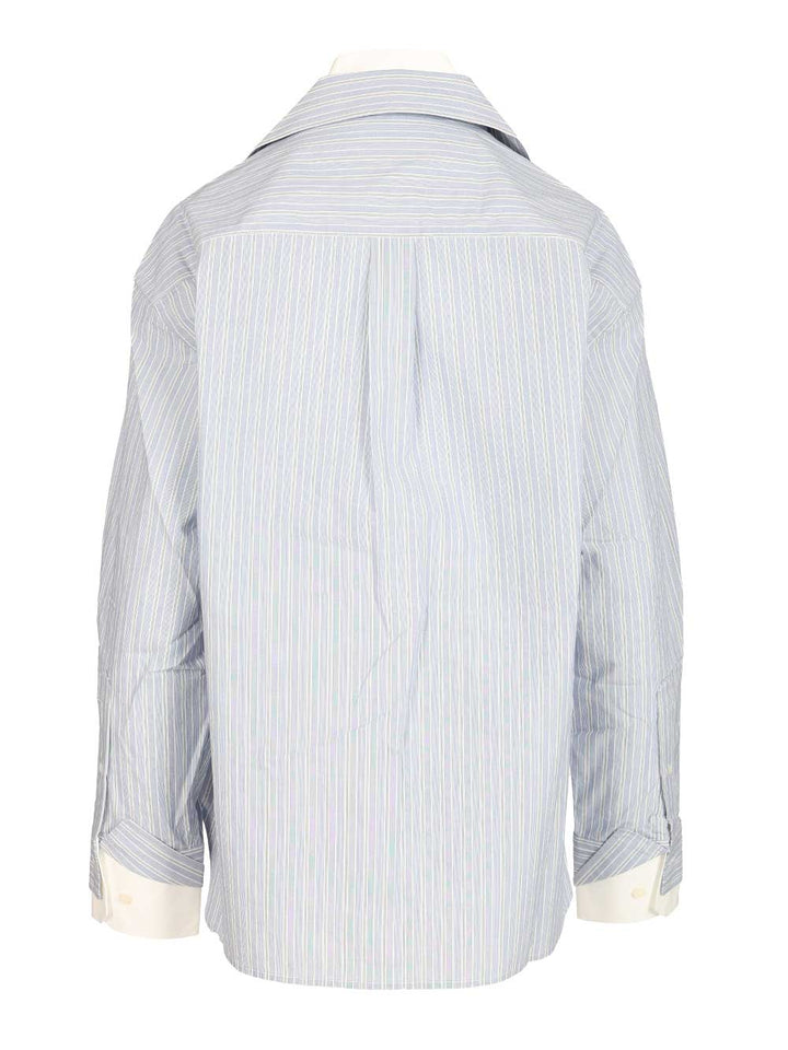 Acne Studios Soublera Pinstripe Cotton Poplin Shirt Shirts - Blu | 75d8a23210bf7d206192b7a9d74674a3c2c92a61
