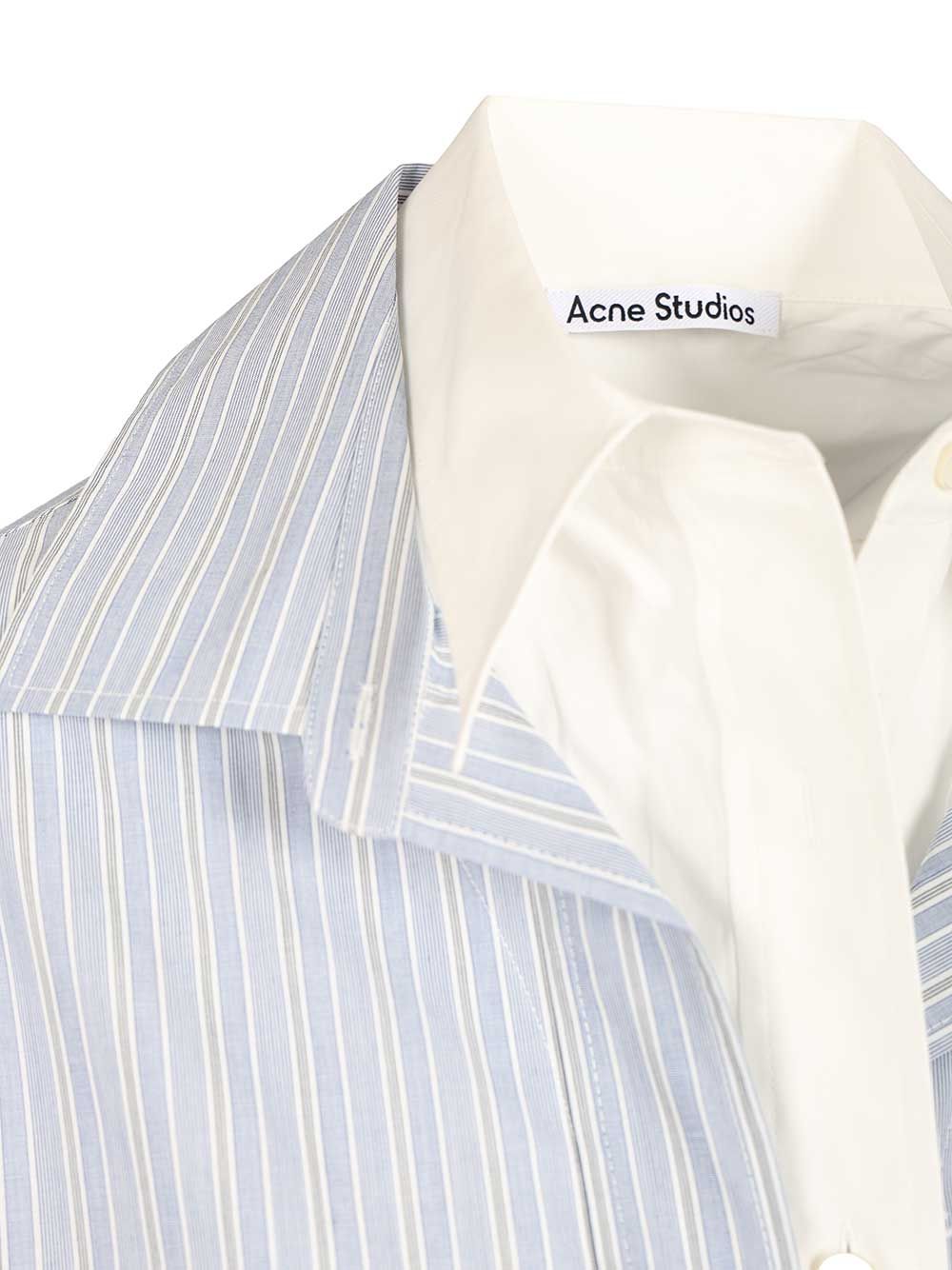 Acne Studios Soublera Pinstripe Cotton Poplin Shirt Shirts - Blu | e02f86f439e1bc19d9acb111b32095311449e67f