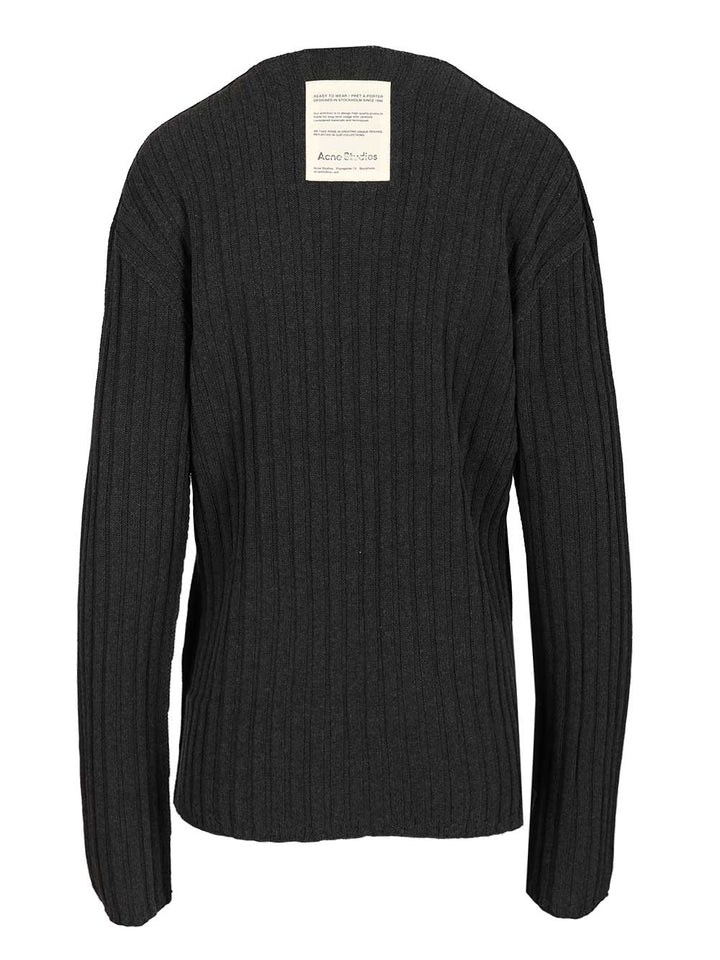 Acne Studios Crew Neck Sweater Knitwear - Grey | 44e60af8626b82e5a95abc17e5c1d8a477c1e7da