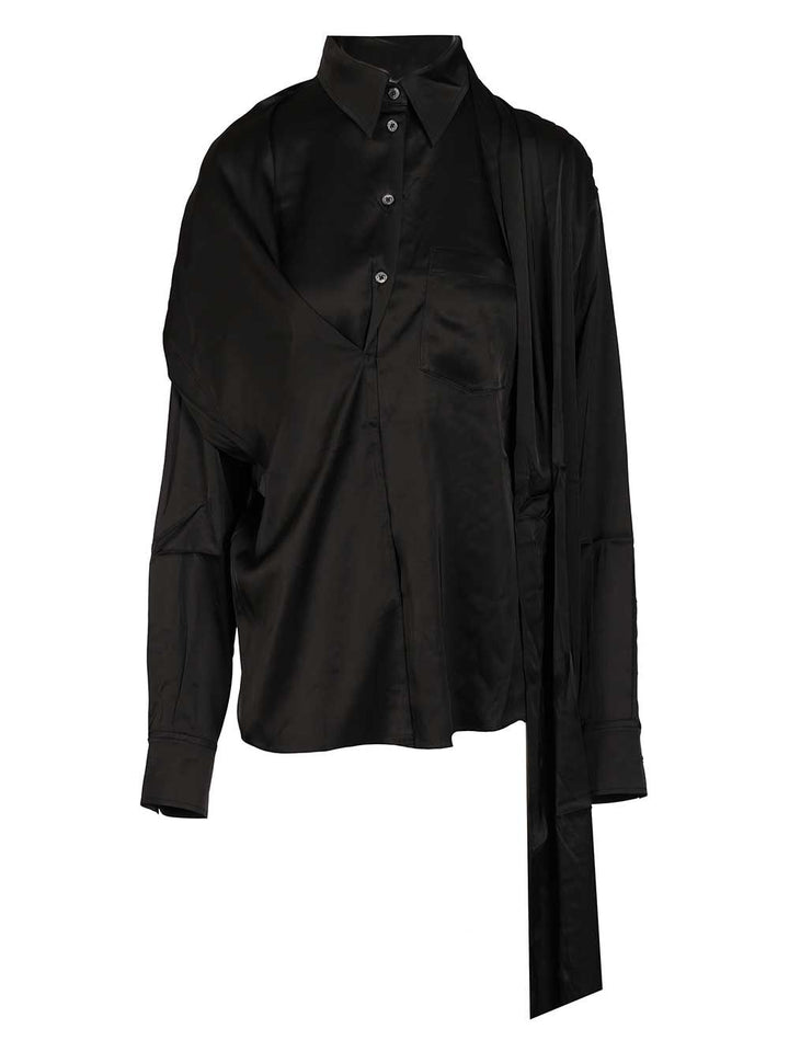 Acne Studios Button-Up Blouse Shirts - Nero | 4ef554b2e024b567d5fbe82958673d1cd040e958