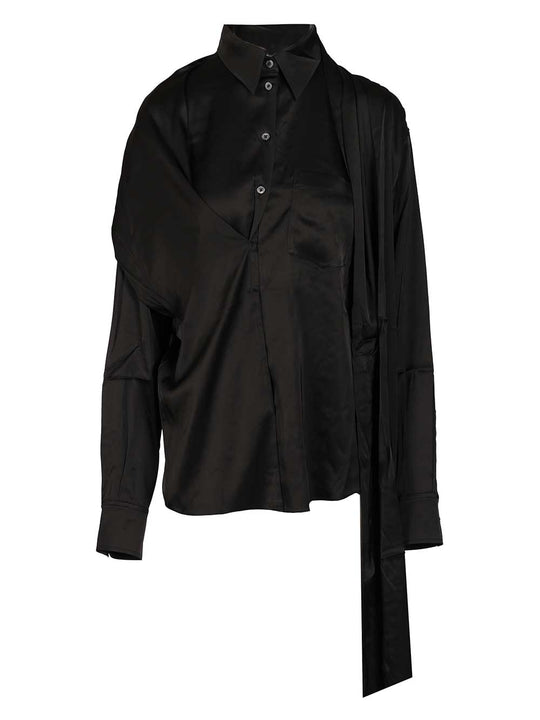 Button-Up Blouse Shirts Nero
