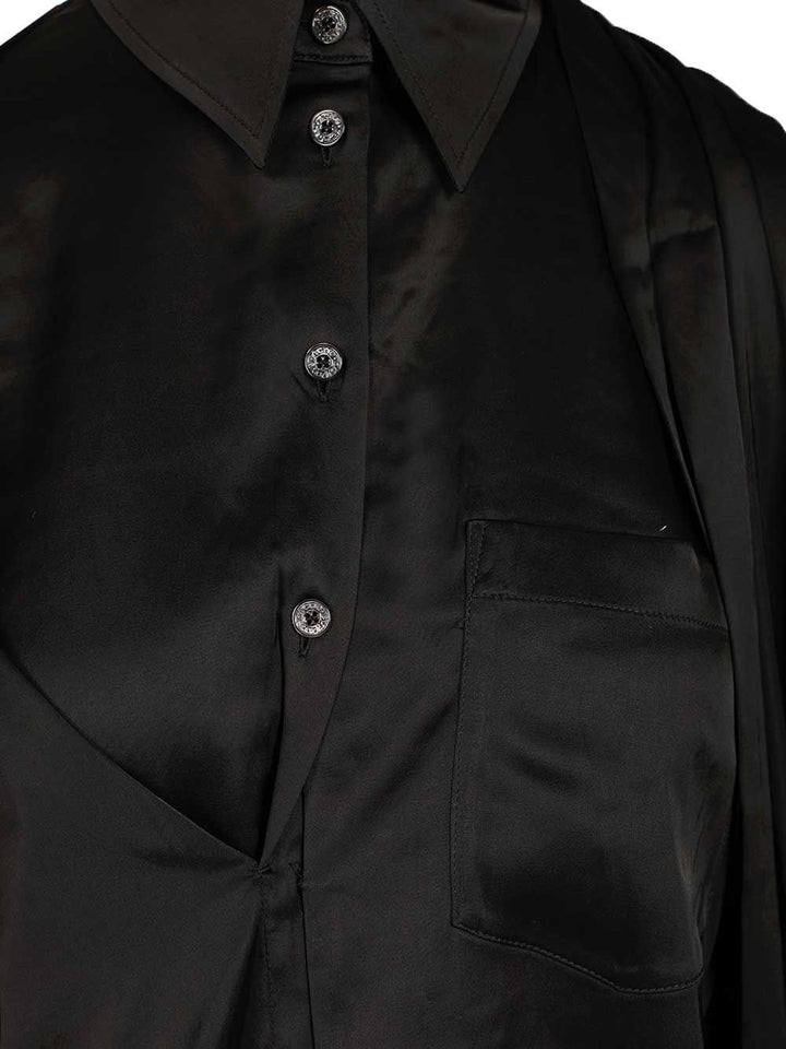 Acne Studios Button-Up Blouse Shirts - Nero | 92cffa8f46df00e0b813e764afe6eb39c40e349f