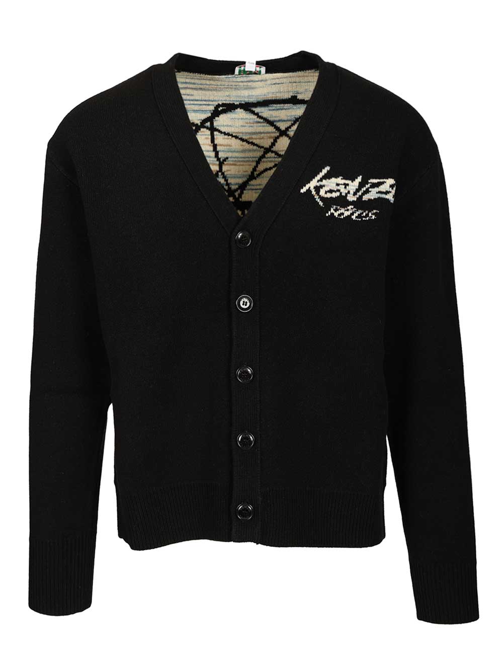 Kenzo Futura Cardigan Knitwear - Nero | 252b50ab3d5b9f8c82b02a73271261359d398c49
