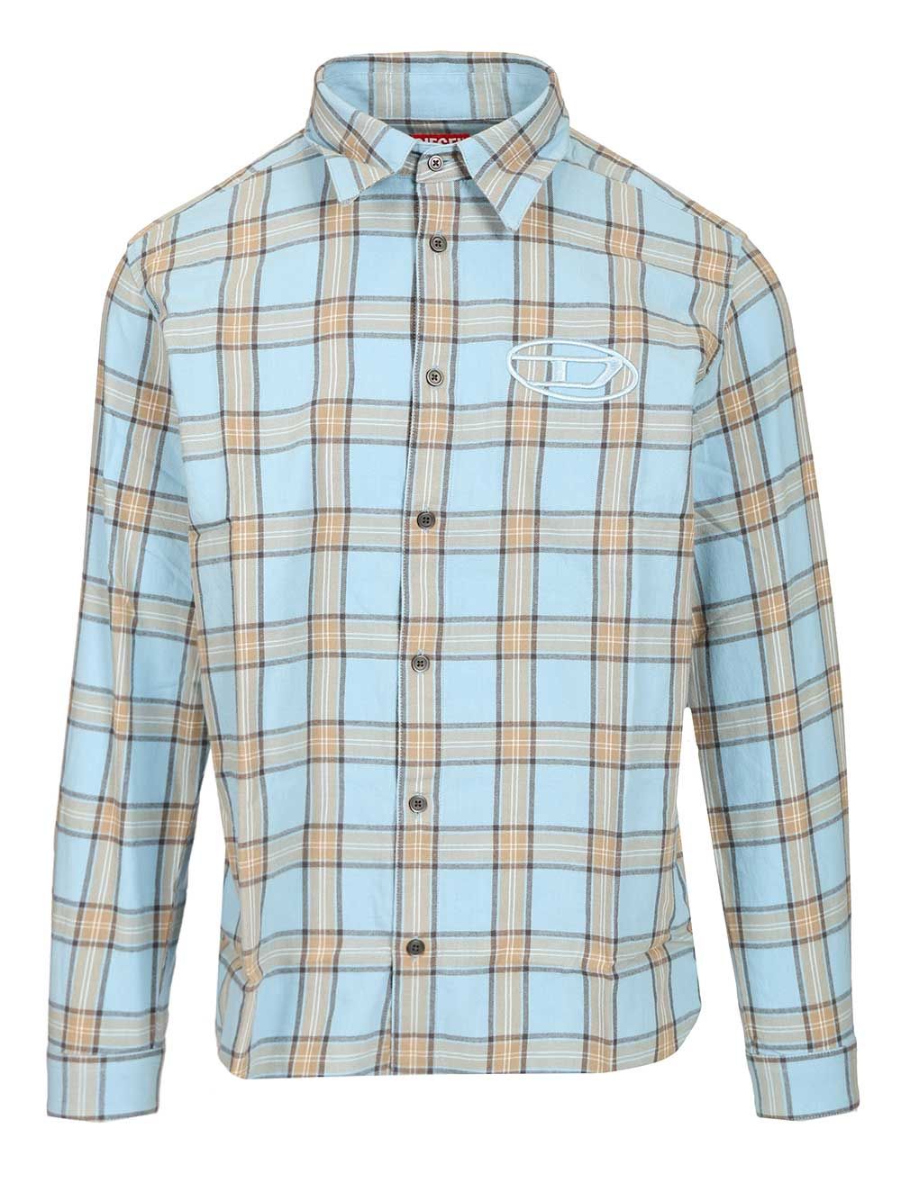 Diesel Tartan Shirt Shirts - Light blue | 5c1de82ab4a0981e1bb89ec3557d45c4315fab85