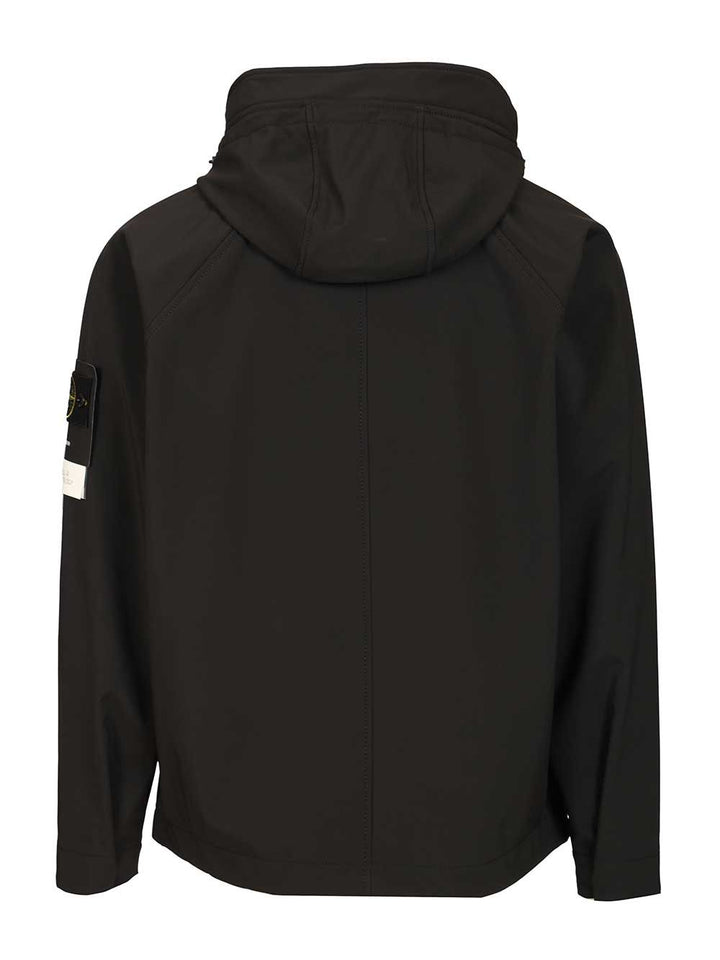 Stone Island Parka Soft Shell-R E.Dye® Giacche - Nero | 08c14845f61b40e7adbe29df60a37add07ff5360