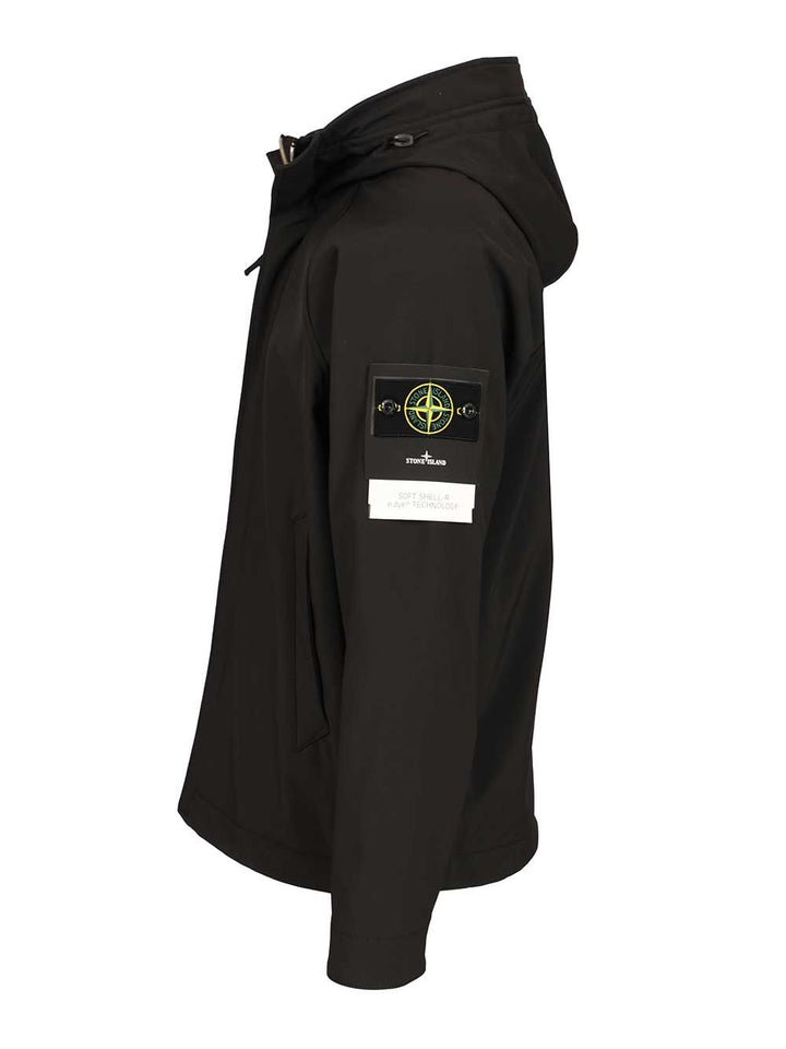Stone Island Parka Soft Shell-R E.Dye® Giacche - Nero | 9f9ed92ad4a00739c44e583518af1b112a076eb3
