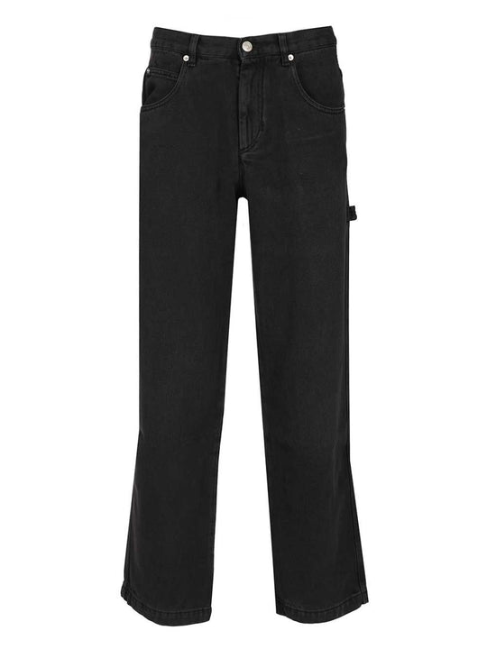 Isabel Marant Jenter Straight Leg Jeans Trousers Nero