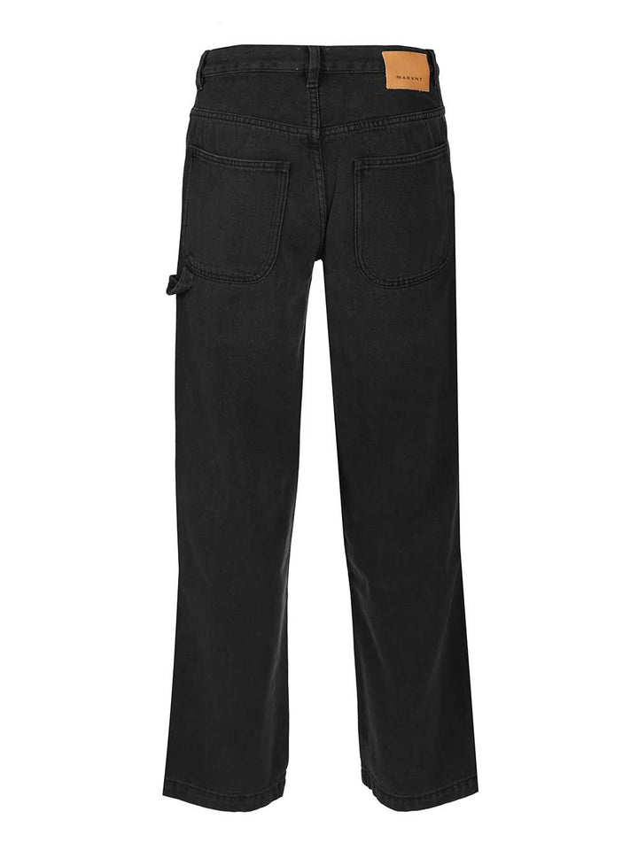 Marant Isabel Marant Jenter Straight Leg Jeans Trousers - Nero | c1cb33a56501950b907b4b53c763838799c5e2ba