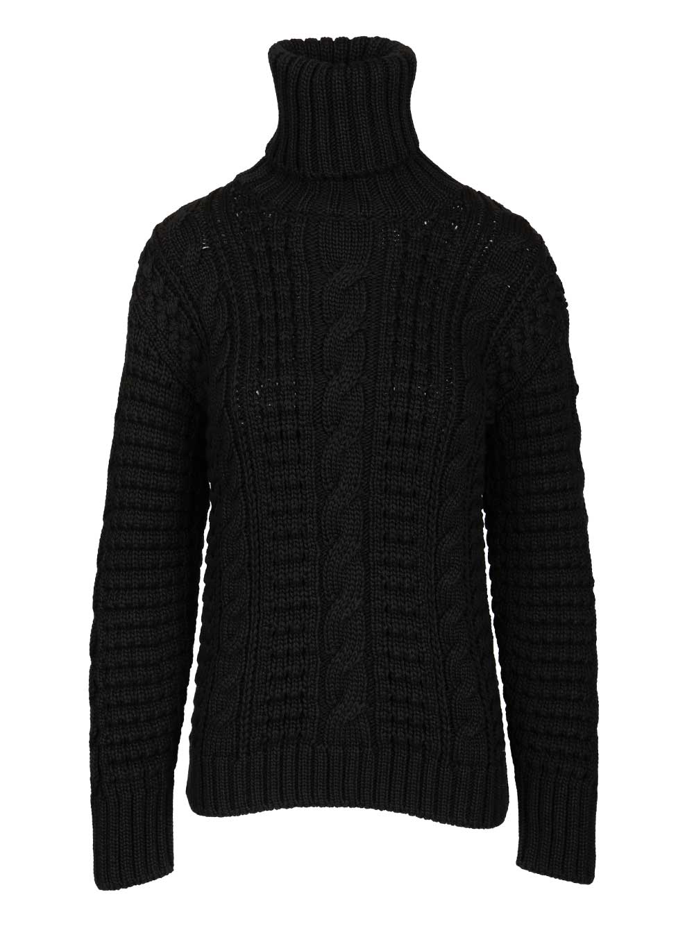 Moncler Genius Virgin Wool Sweater Knitwear - Nero | b359950d1e3cf6420400cb2e61259f03f0d7ba31