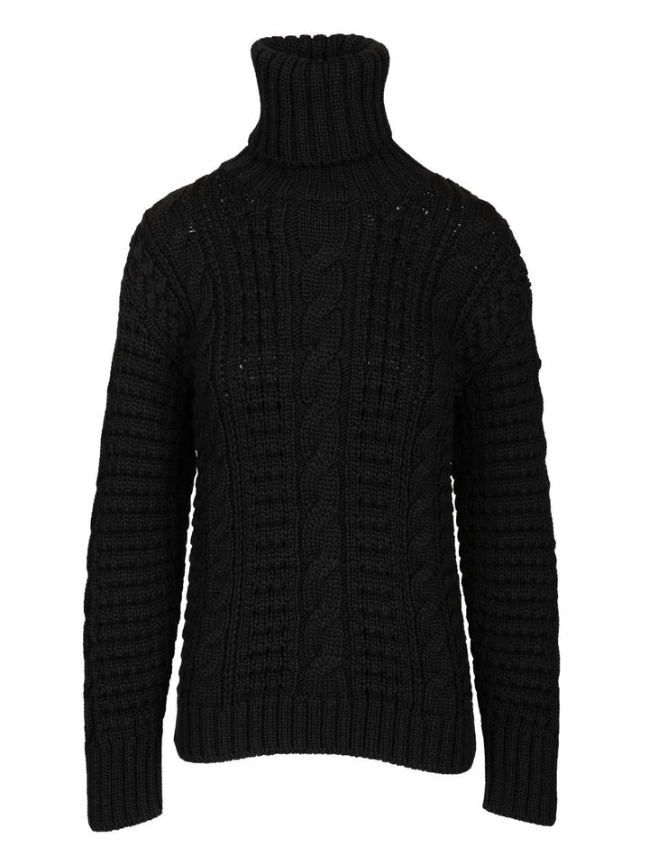 Moncler Genius Virgin Wool Sweater Knitwear - Nero | b359950d1e3cf6420400cb2e61259f03f0d7ba31