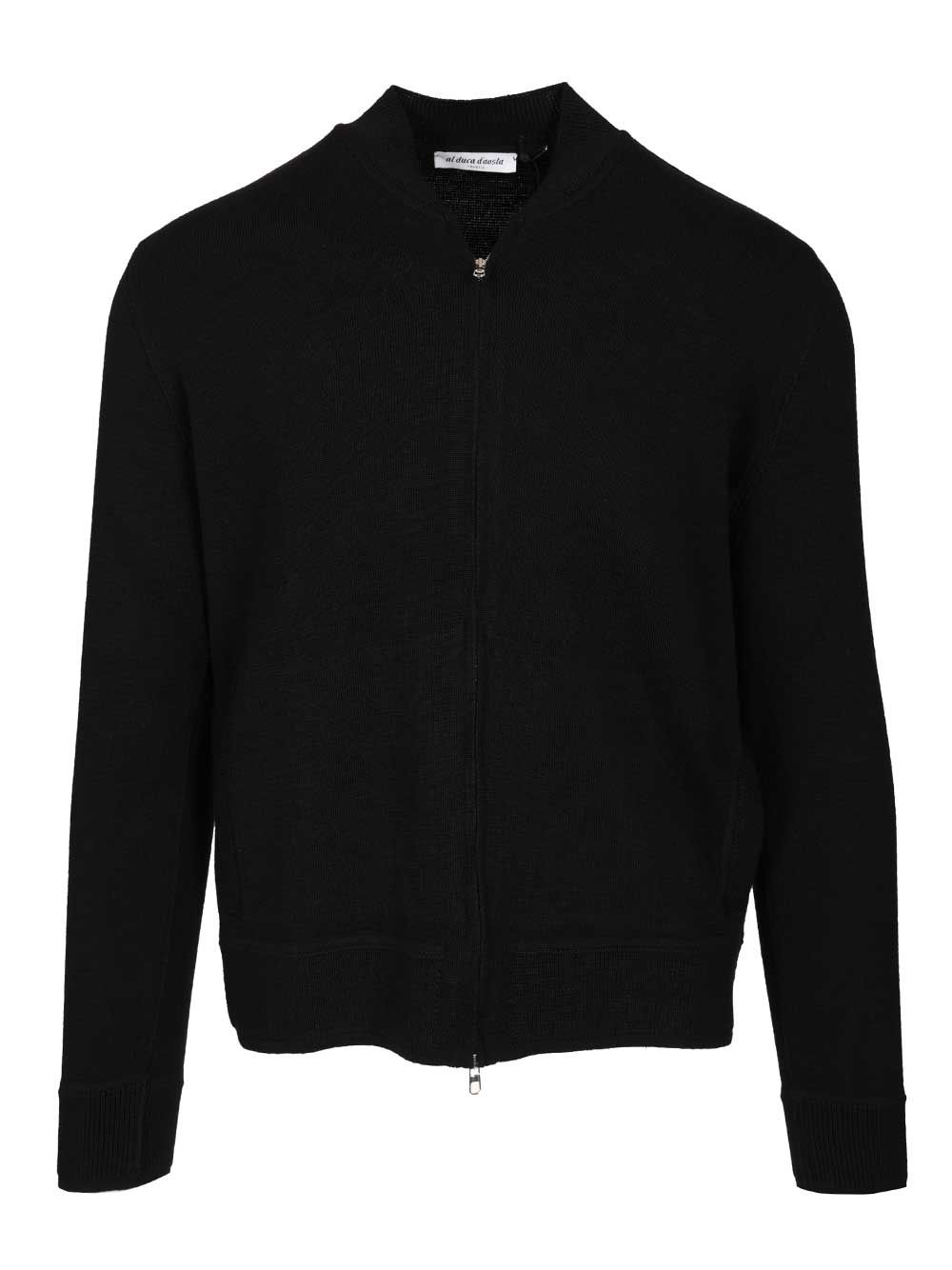 Al Duca D'Aosta Cardigan With Zip Closure Knitwear - Nero | e8571179f6953773df32e250ce389e27bfc5347d