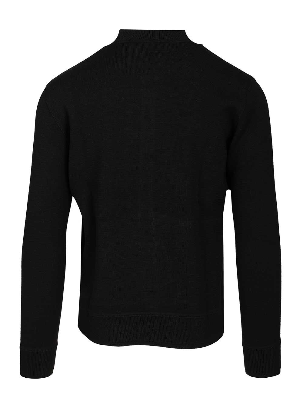 Al Duca D'Aosta Cardigan With Zip Closure Knitwear - Nero | 515f018b766fad62c6143afe5dad6233fb04db5b