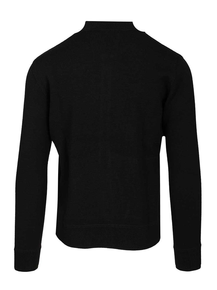 Al Duca D'Aosta Cardigan With Zip Closure Knitwear - Nero | 515f018b766fad62c6143afe5dad6233fb04db5b